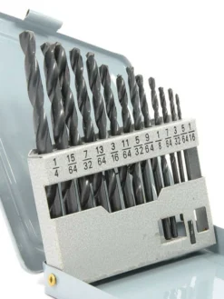Forney HSS Jobber Drill Bit Set - 1/16" To 1/4" By 64ths - 13 Piece