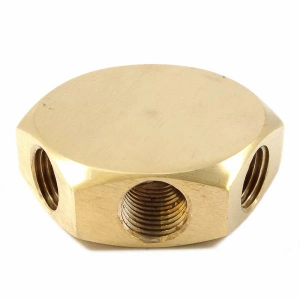 Forney 3-In-1 Brass Flat Air Hose Tripod Manifold - 1/4" NPT 3 Forney 3-In-1 Brass Flat Air Hose Tripod Manifold - 1/4" NPT