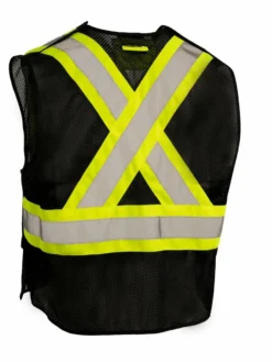 Forcefield Hi-Vis Work Wear High Visibility CSA 5-Point Tearaway Safety Vest With Pockets | One Size Fits All
