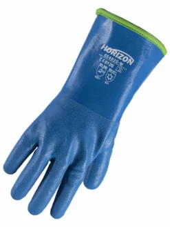 Horizon Double Dipped Blue Nitrile Acrylic Lined Winter Gloves - Pack Of 6 Pairs