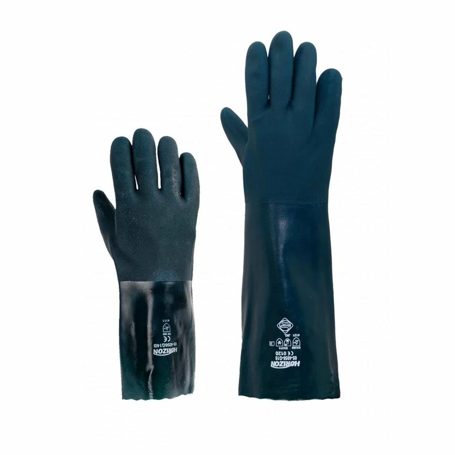 Work Gloves Horizon Green Double Dipped PVC Rough Finish Gloves | 14 Or 18 Inch Lengths | Pack Of 12 Pairs 3 Work Gloves Horizon Green Double Dipped PVC Rough Finish Gloves | 14 Or 18 Inch Lengths | Pack Of 12 Pairs