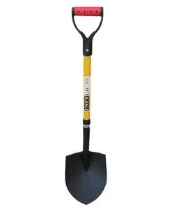 Unex Industrial Grade Round Blade Shovel | D-Grip Fiberglass Handle