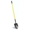 Unex Industrial Grade Round Blade Shovel | Long Fiberglass Handle Landscaping Tools