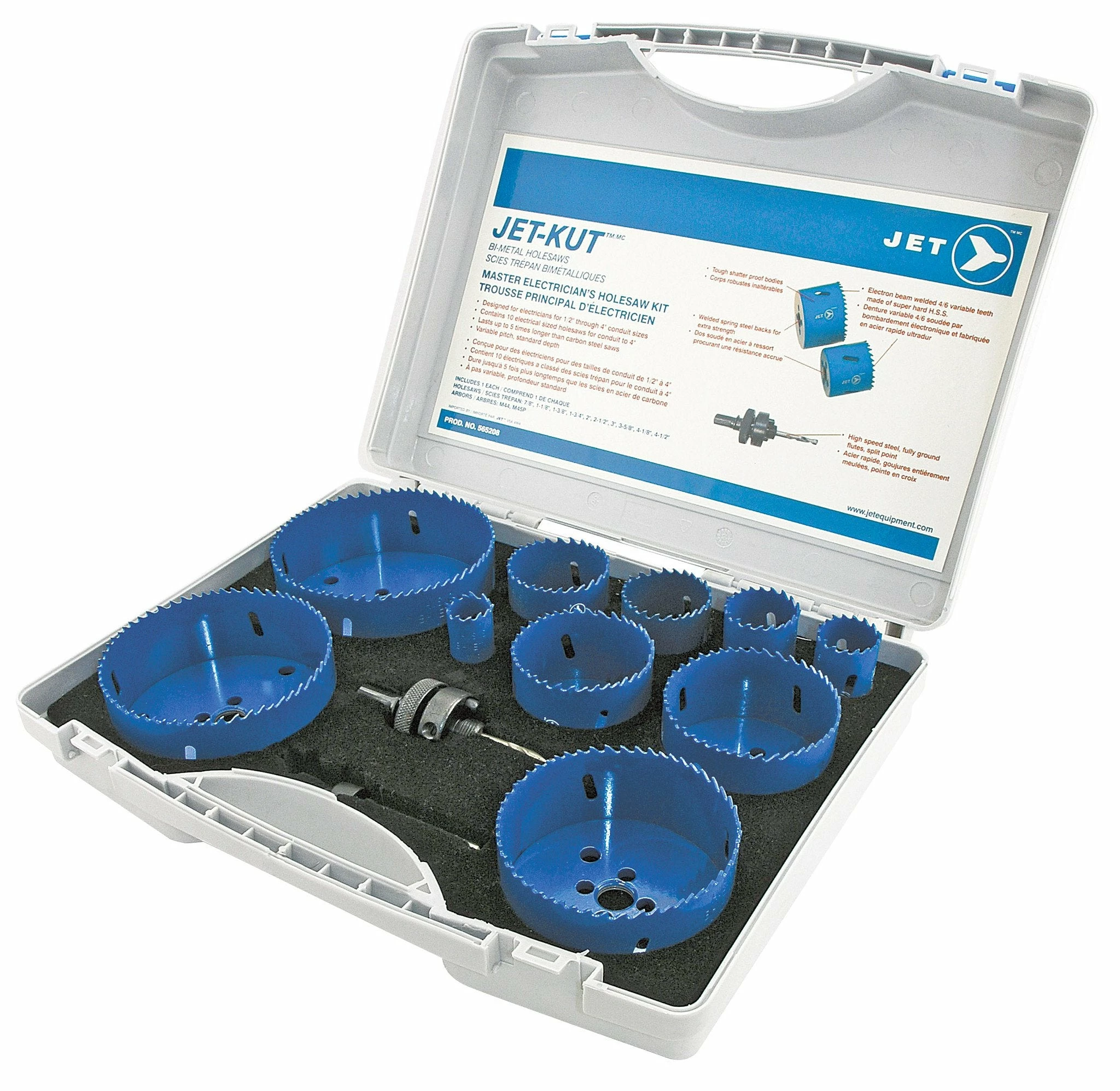 Power Tool Accessories Jet 565208 Premium Electrician's Master Holesaw Kit, 12 Piece 3 Power Tool Accessories Jet 565208 Premium Electrician's Master Holesaw Kit, 12 Piece