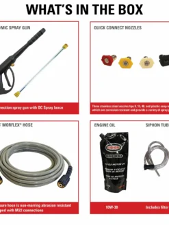 Pressure Washers Simpson MegaShot Cold Water Honda GCV160 (160cc) Gas Engine Pressure Washer - 3000 PSI - 2.4 GPM Axial Pump 25 Pressure Washers Simpson MegaShot Cold Water Honda GCV160 (160cc) Gas Engine Pressure Washer - 3000 PSI - 2.4 GPM Axial Pump