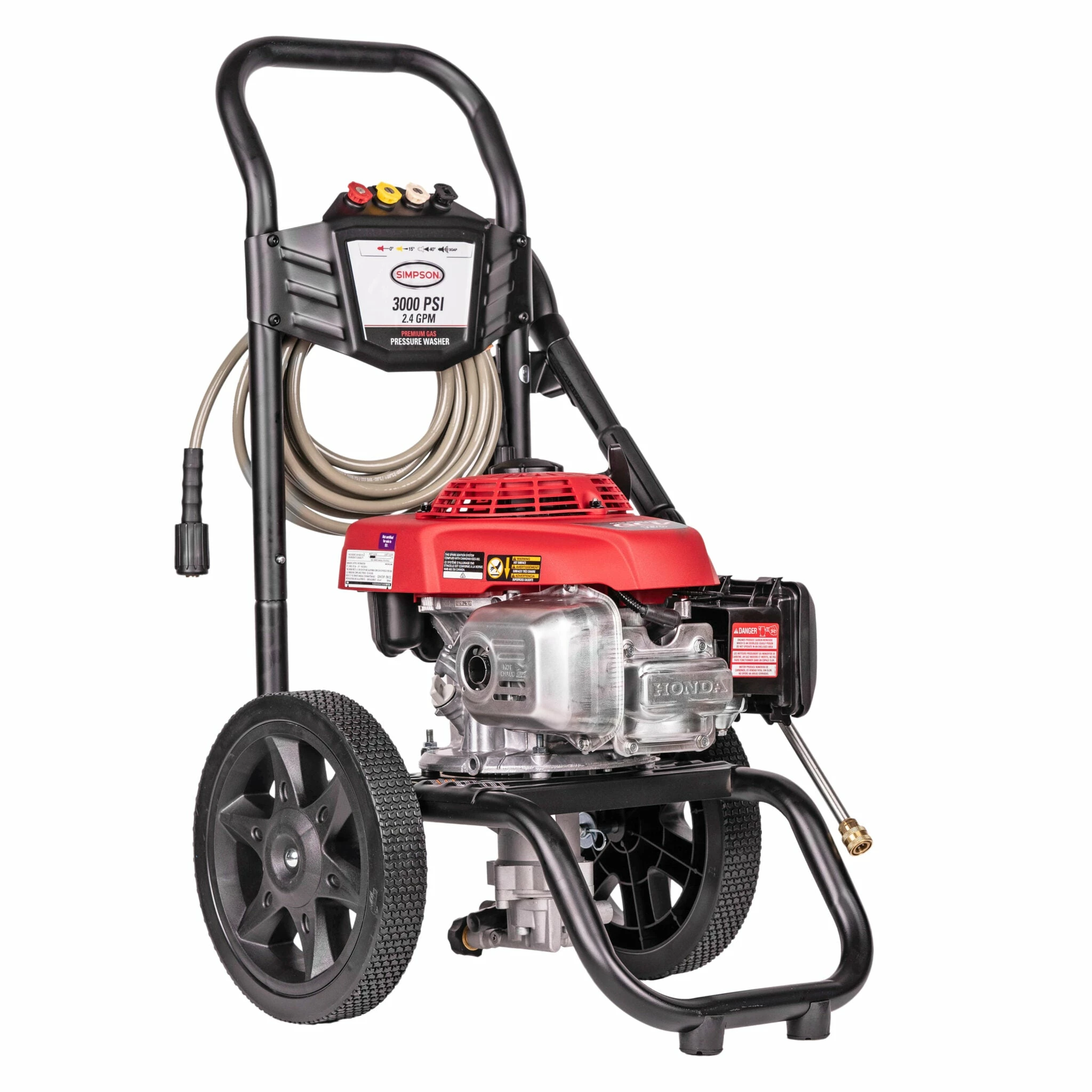 Pressure Washers Simpson MegaShot Cold Water Honda GCV160 (160cc) Gas Engine Pressure Washer - 3000 PSI - 2.4 GPM Axial Pump 3 Pressure Washers Simpson MegaShot Cold Water Honda GCV160 (160cc) Gas Engine Pressure Washer - 3000 PSI - 2.4 GPM Axial Pump