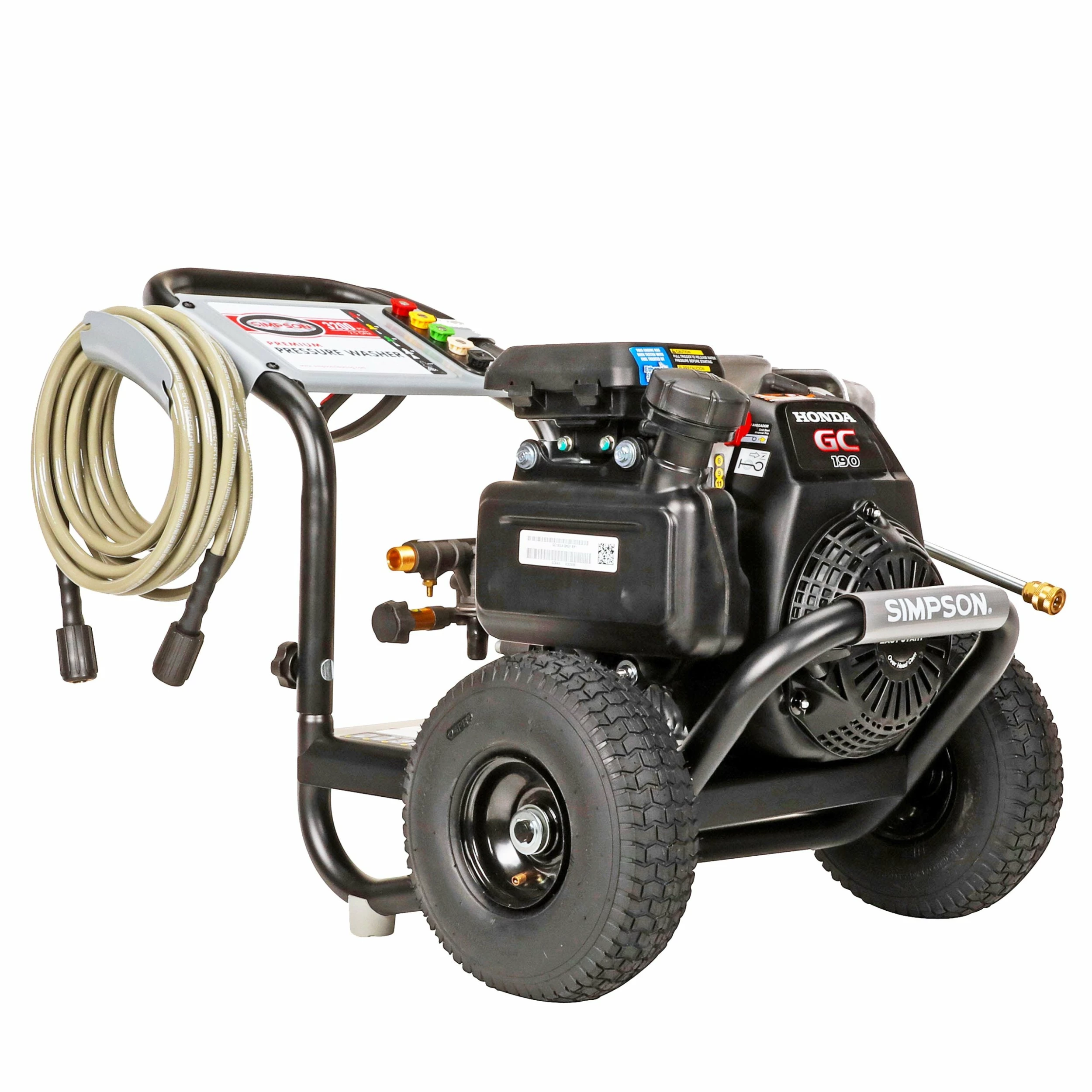 Simpson MegaShot Cold Water Honda GC190 (190cc) Gas Engine Pressure Washer - 3200 PSI - 2.5 GPM Axial Pump 3 Simpson MegaShot Cold Water Honda GC190 (190cc) Gas Engine Pressure Washer - 3200 PSI - 2.5 GPM Axial Pump