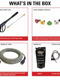 Simpson MegaShot Cold Water Honda GC190 (190cc) Gas Engine Pressure Washer - 3200 PSI - 2.5 GPM Axial Pump 17 Simpson MegaShot Cold Water Honda GC190 (190cc) Gas Engine Pressure Washer - 3200 PSI - 2.5 GPM Axial Pump