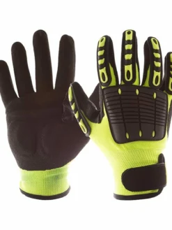 Work Gloves Impacto Back Tracker Heavy Duty Hi-Vis Anti-Impact Mechanic's Gloves