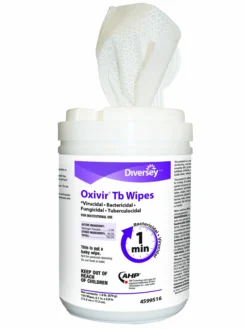 Diversey Oxivir TB Disinfectant Wipes | 6-in X 7-in Wipes | 160 Count Tub - Case Of 12 Tubs