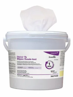 Diversey Oxivir TB Disinfectant Wipes | 11-in X 12-in Wipes | 160 Count Tub - Case Of 4 Cleaning Supplies