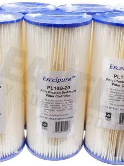 Excelpure 4.5" OD Big Blue Pleated Polyester Water Filters - Various Lengths And Micron Ratings 26 Excelpure 4.5