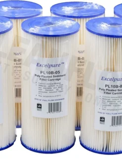 Excelpure 4.5" OD Big Blue Pleated Polyester Water Filters - Various Lengths And Micron Ratings 22 Excelpure 4.5