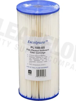 Excelpure 4.5" OD Big Blue Pleated Polyester Water Filters - Various Lengths And Micron Ratings 21 Excelpure 4.5