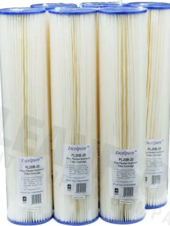 Excelpure 4.5" OD Big Blue Pleated Polyester Water Filters - Various Lengths And Micron Ratings 36 Excelpure 4.5