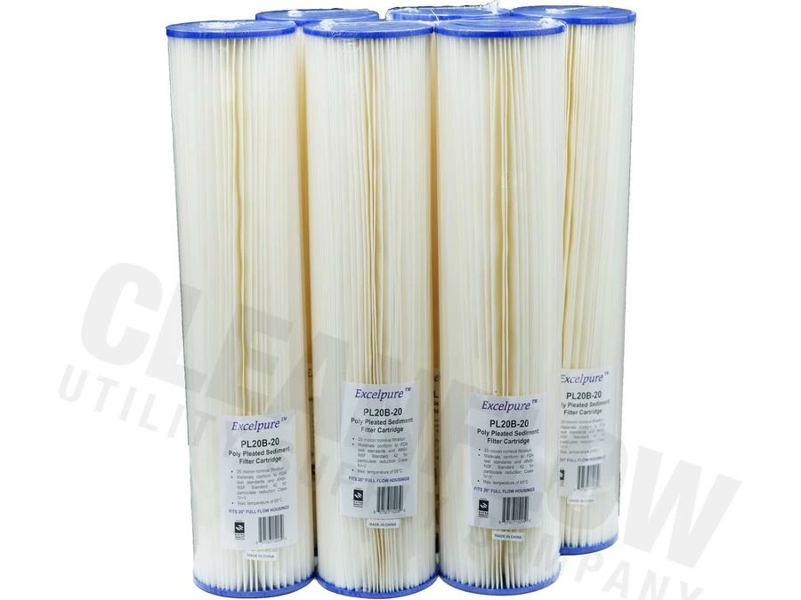 Excelpure 4.5" OD Big Blue Pleated Polyester Water Filters - Various Lengths And Micron Ratings 19 Excelpure 4.5" OD Big Blue Pleated Polyester Water Filters - Various Lengths And Micron Ratings