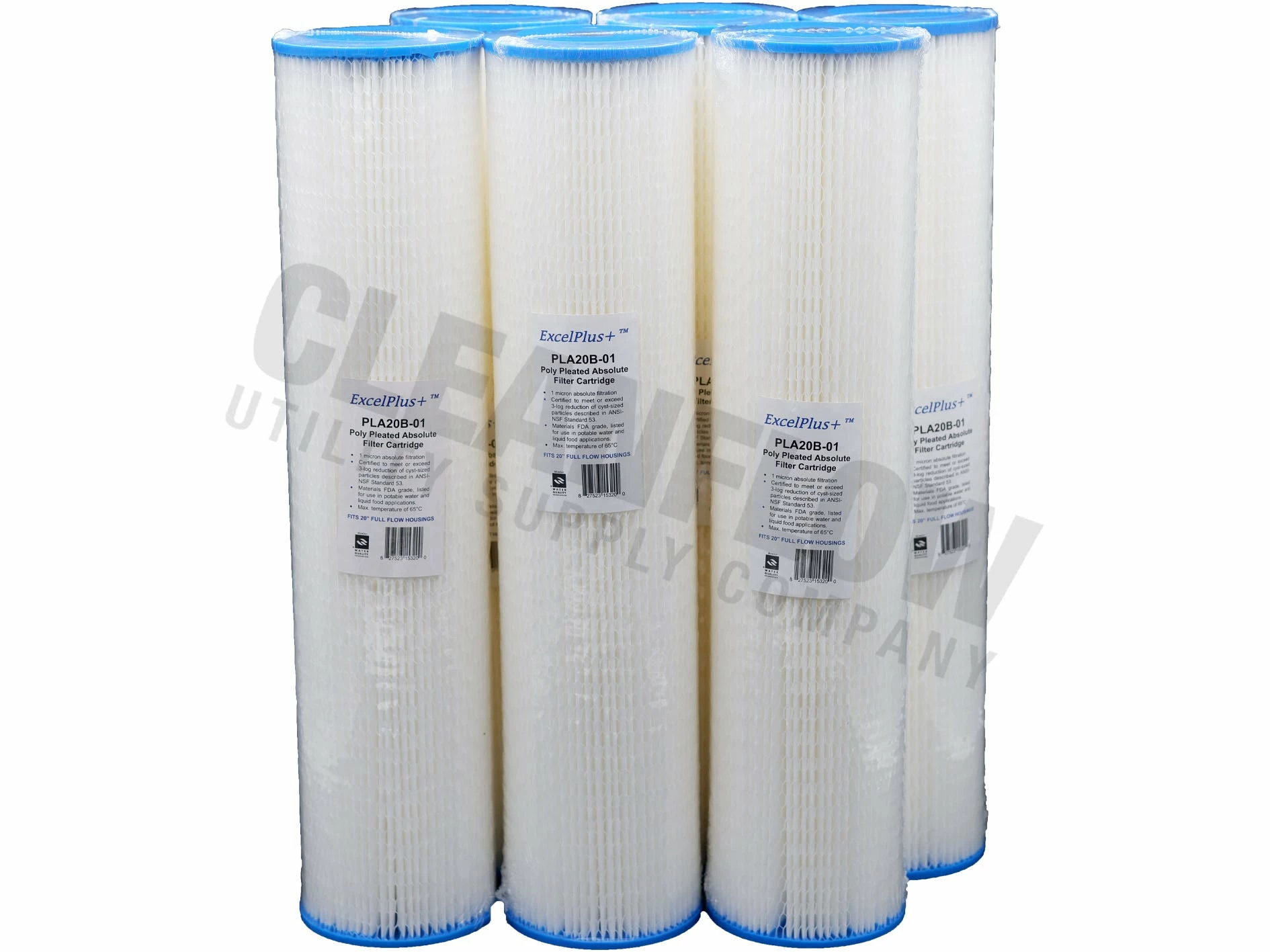 Excelpure 4.5" OD Big Blue Pleated Polyester Water Filters - Various Lengths And Micron Ratings 13 Excelpure 4.5" OD Big Blue Pleated Polyester Water Filters - Various Lengths And Micron Ratings