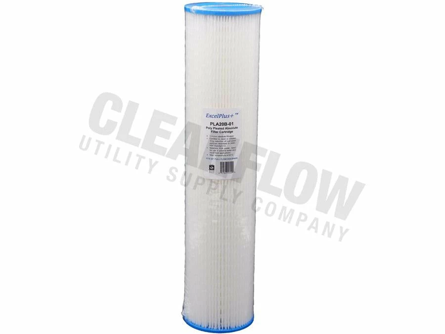 Excelpure 4.5" OD Big Blue Pleated Polyester Water Filters - Various Lengths And Micron Ratings 12 Excelpure 4.5" OD Big Blue Pleated Polyester Water Filters - Various Lengths And Micron Ratings