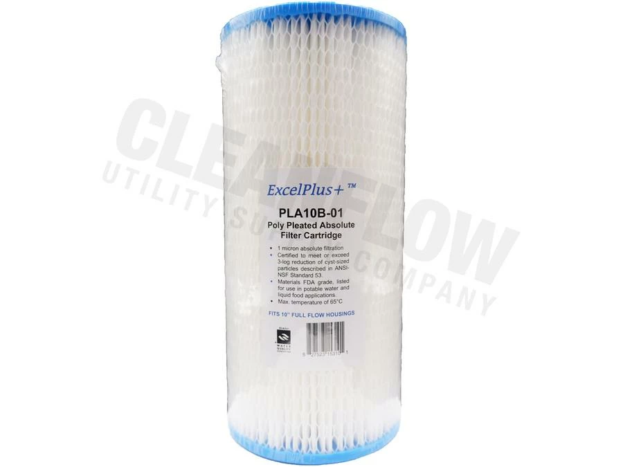 Excelpure 4.5" OD Big Blue Pleated Polyester Water Filters - Various Lengths And Micron Ratings 2 Excelpure 4.5" OD Big Blue Pleated Polyester Water Filters - Various Lengths And Micron Ratings