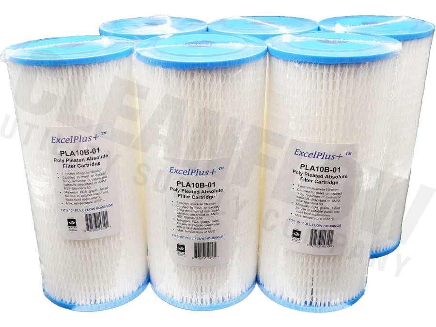 Excelpure 4.5" OD Big Blue Pleated Polyester Water Filters - Various Lengths And Micron Ratings 3 Excelpure 4.5" OD Big Blue Pleated Polyester Water Filters - Various Lengths And Micron Ratings