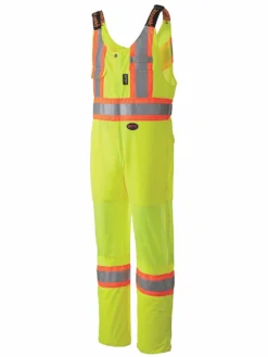Pioneer Poly Knit Traffic Safety Overall With Breathable Mesh Leg Panels | Yellow | M-4XL