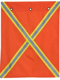 Pioneer Polyester Traffic Flag - Reflective Tape Both Sides - 25.6" X 19.7" Safety Supplies