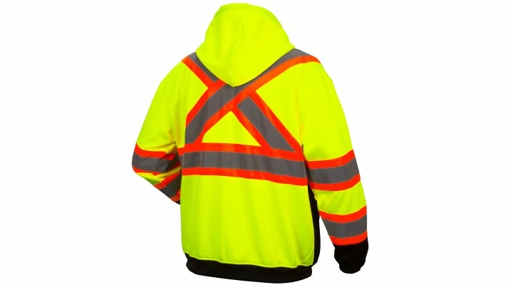 Hi-Vis Work Wear Pyramex Hi Vis Zip-Up Sweatshirt With Teflon™ Water Resistant Treatment | Sizes M - 5XL 4 Hi-Vis Work Wear Pyramex Hi Vis Zip-Up Sweatshirt With Teflon™ Water Resistant Treatment | Sizes M - 5XL
