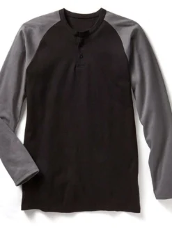Rasco FR Two Tone Henley | S - 5XL Flame Resistant Work Wear
