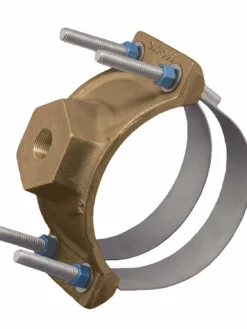 Robar 2706 Series Cast Bronze Service Saddles W/ Double Stainless Straps - CC Thread Waterworks Products