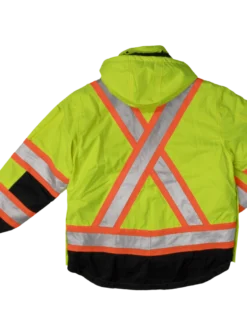 Hi-Vis Work Wear Tough Duck SJ28 Waterproof/Breathable 300D Ripstop Safety Shell Jacket | Sizes XS-5XL