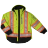 Hi-Vis Work Wear Tough Duck SJ28 Waterproof/Breathable 300D Ripstop Safety Shell Jacket | Sizes XS-5XL