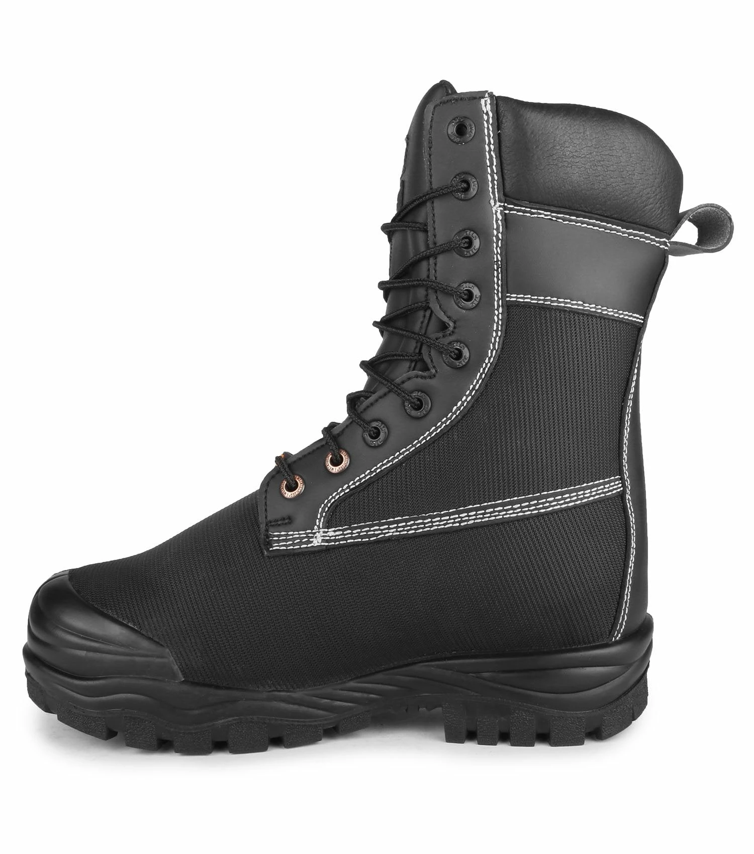 STC Larch 8" Internal Metguard Ballistic Nylon Safety Boot With Vibram® Fire & Ice Sole | Black | Sizes 7 - 14 5 STC Larch 8" Internal Metguard Ballistic Nylon Safety Boot With Vibram® Fire & Ice Sole | Black | Sizes 7 - 14