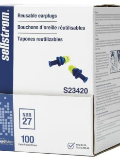 Sellstrom Premium Reusable Tapered Ear Plugs - 100 Pairs 7 Sellstrom Premium Reusable Tapered Ear Plugs - 100 Pairs