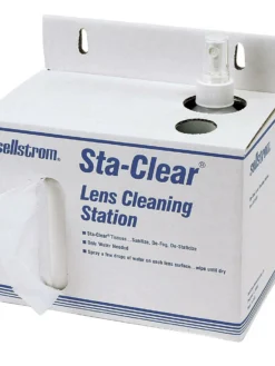 Sellstrom Sta-Clear Lens Cleaning Station - 1,000 Tissues And Spray Bottle