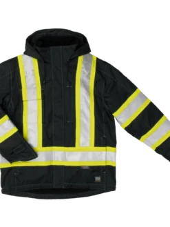 Tough Duck S245 Fleece Lined 300D Waterproof/Breathable Ripstop Safety Jacket | XS-5XL Hi-Vis Work Wear