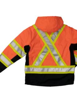 Tough Duck S245 Fleece Lined 300D Waterproof/Breathable Ripstop Safety Jacket | XS-5XL Hi-Vis Work Wear