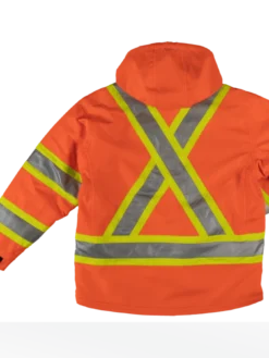 Tough Duck S245 Fleece Lined 300D Waterproof/Breathable Ripstop Safety Jacket | XS-5XL Hi-Vis Work Wear