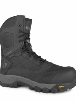 STC Stealth 8" Waterproof TPU/Ballistic Nylon Safety Boot With Vibram® TC4+ Sole | Black | Size 7 To Size 14