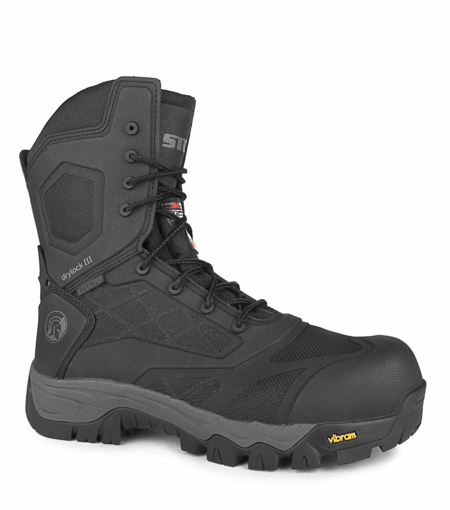 STC Stealth 8" Waterproof TPU/Ballistic Nylon Safety Boot With Vibram® TC4+ Sole | Black | Size 7 To Size 14 3 STC Stealth 8" Waterproof TPU/Ballistic Nylon Safety Boot With Vibram® TC4+ Sole | Black | Size 7 To Size 14