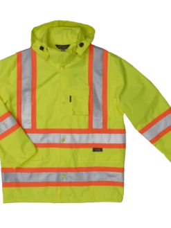 Tough Duck S372 300D Waterproof Breathable Ripstop Safety Rain Jacket | XS-5XL 16 Tough Duck S372 300D Waterproof Breathable Ripstop Safety Rain Jacket | XS-5XL