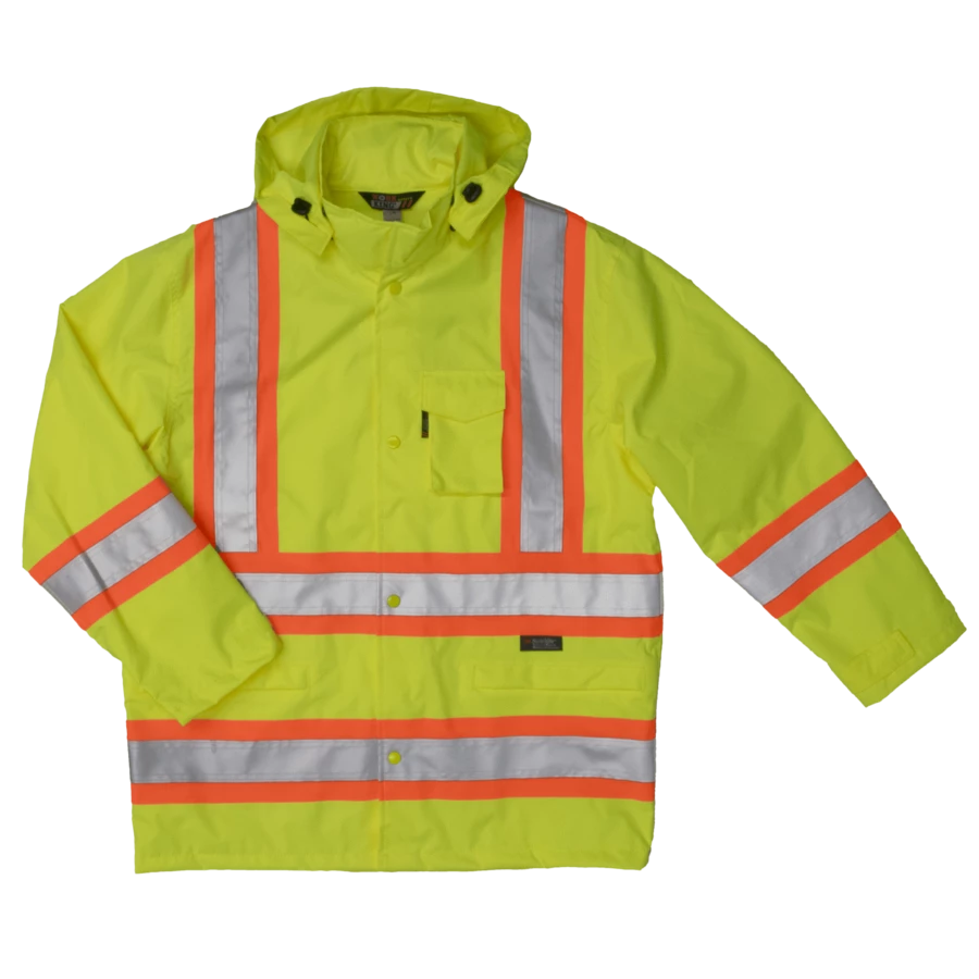Tough Duck S372 300D Waterproof Breathable Ripstop Safety Rain Jacket | XS-5XL 7 Tough Duck S372 300D Waterproof Breathable Ripstop Safety Rain Jacket | XS-5XL