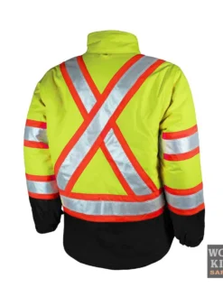 Work King S426 Insulated 300D 5-In-1 Safety Jacket | Yellow | Limited Size Selection Hi-Vis Work Wear