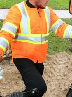 Tough Duck S432 Quilted Poly Safety Freezer Jacket | XS-5XL Hi-Vis Work Wear