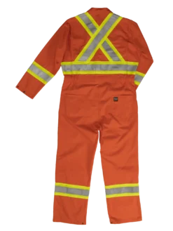 Hi-Vis Work Wear Tough Duck S792 Unlined Hi Vis Poly/Cotton Coveralls | XS-5XL