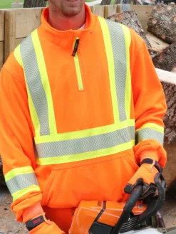 Tough Duck SJ19 Hi-Vis 1/4 Zip Pullover | XS To 5XL