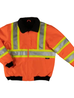 Tough Duck SJ26 Waterproof/Breathable Ripstop Sherpa Lined Safety Bomber | XS-5XL Hi-Vis Work Wear