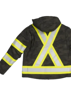 Hi-Vis Work Wear Tough Duck SJ33 Camo Flex Duck Safety Jacket | Sizes XS-5XL