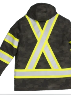 Tough Duck SJ34 Camo Flex Duck Safety Parka | Sizes XS-5XL Hi-Vis Work Wear