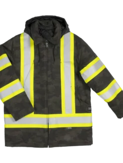 Tough Duck SJ34 Camo Flex Duck Safety Parka | Sizes XS-5XL Hi-Vis Work Wear