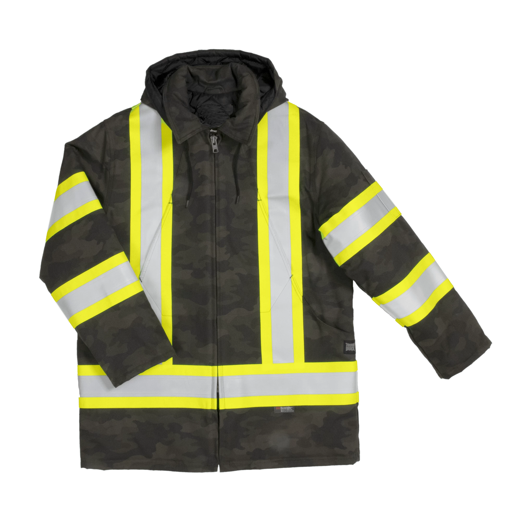 Tough Duck SJ34 Camo Flex Duck Safety Parka | Sizes XS-5XL Hi-Vis Work Wear 3 Tough Duck SJ34 Camo Flex Duck Safety Parka | Sizes XS-5XL Hi-Vis Work Wear